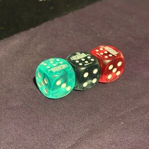 Yu-Gi-Oh! DRAGONS OF LEGEND COMPLETE SET OF DICE TIMAEUS HERMOS CRITIAS